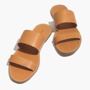 Madewell Boardwalk Double Strap Slide Sandal Tan